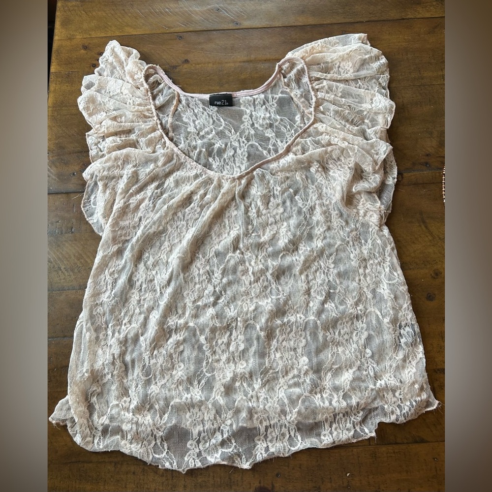 light pink lace top
